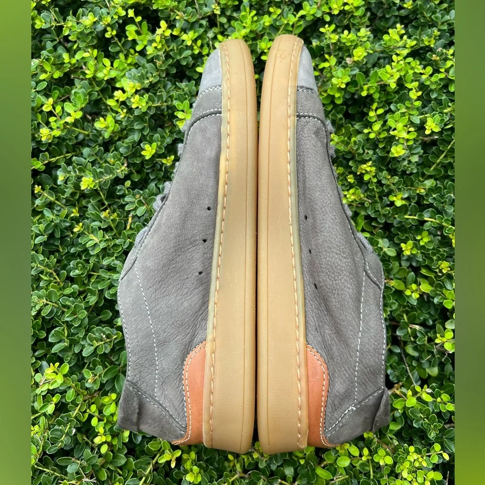 Sam Edelman JAYME River Rock Gray Brown Leather Casual Sneaker Size 8.5M